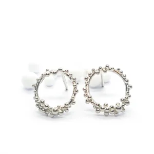 Bubble. Circle Silver uhani