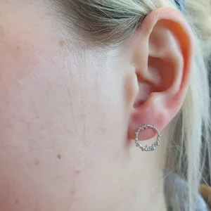 Bubble. Circle Silver uhani - slika 3