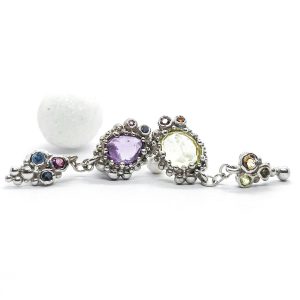 Bubbly Rainbow Silver uhani